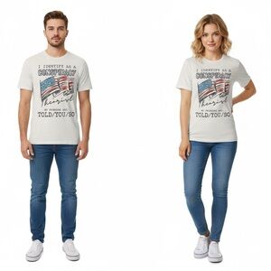 "I Identify as a Conspiracy Theorist" Unisex Graphic T-Shirt White M